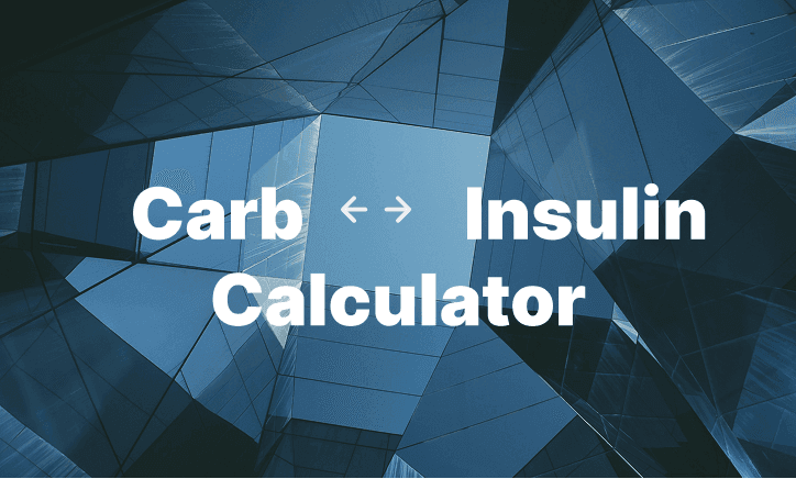Carb counting calculator interface with food examples