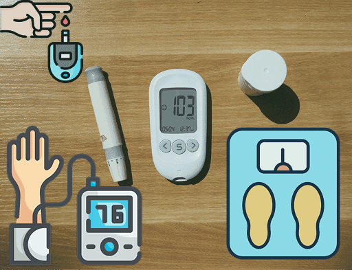 Modern glucose meter on a clean surface